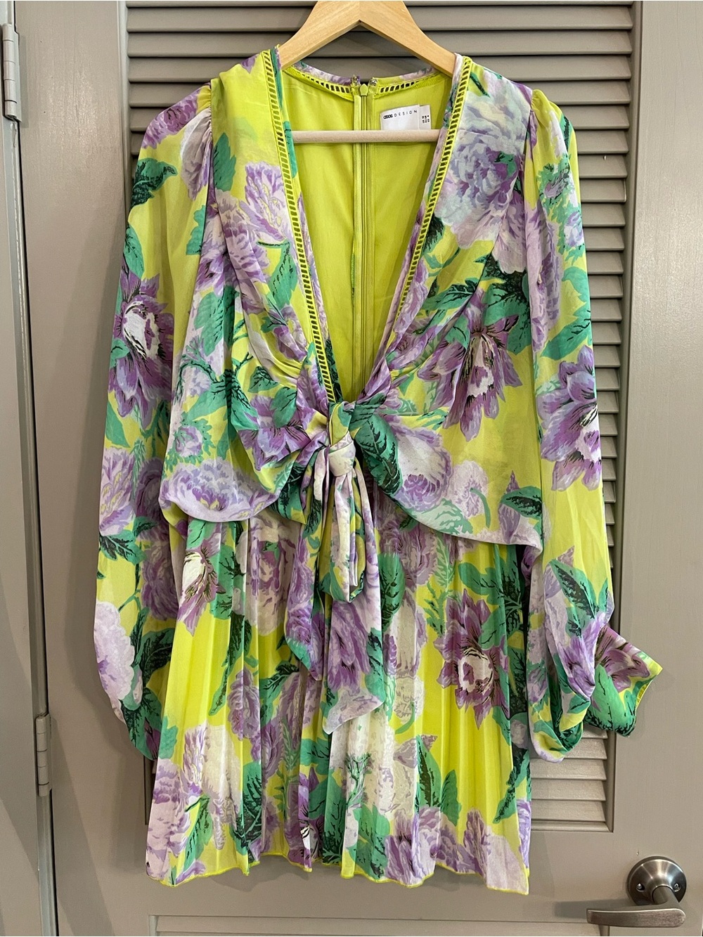 ASOS Floral Romper in Yellow & Lavender